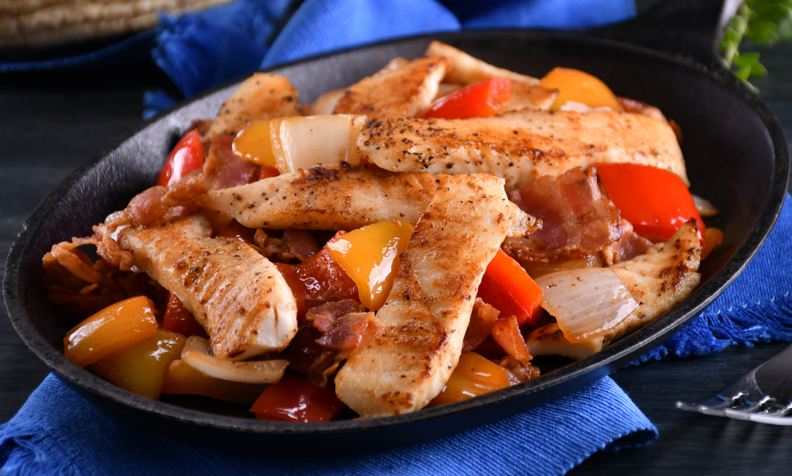 Alambre de fajitas de pescado